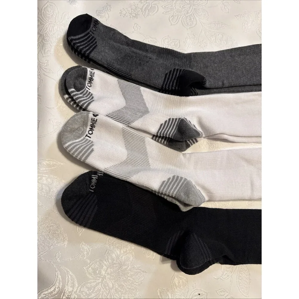 Tommie Copper 4 Pack SnugStay Knee High Compression Socks Mens 12-14.5